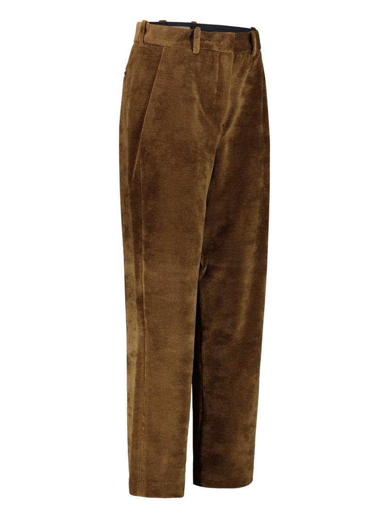 Pantalone da donna marrone firmato Circolo 1901 vista laterale