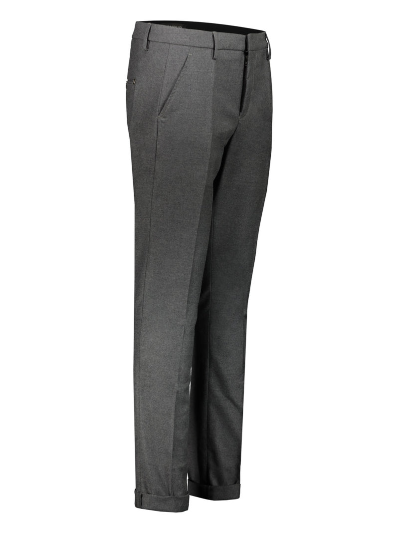 Pantalone da uomo grigio firmato Dondup vista laterale