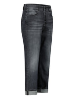 Jeans da donna grigio firmati Dondup vista laterale