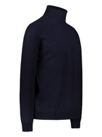 Men's wool sweater with high collar