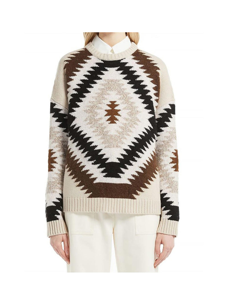 Women's sweater with geometric pattern