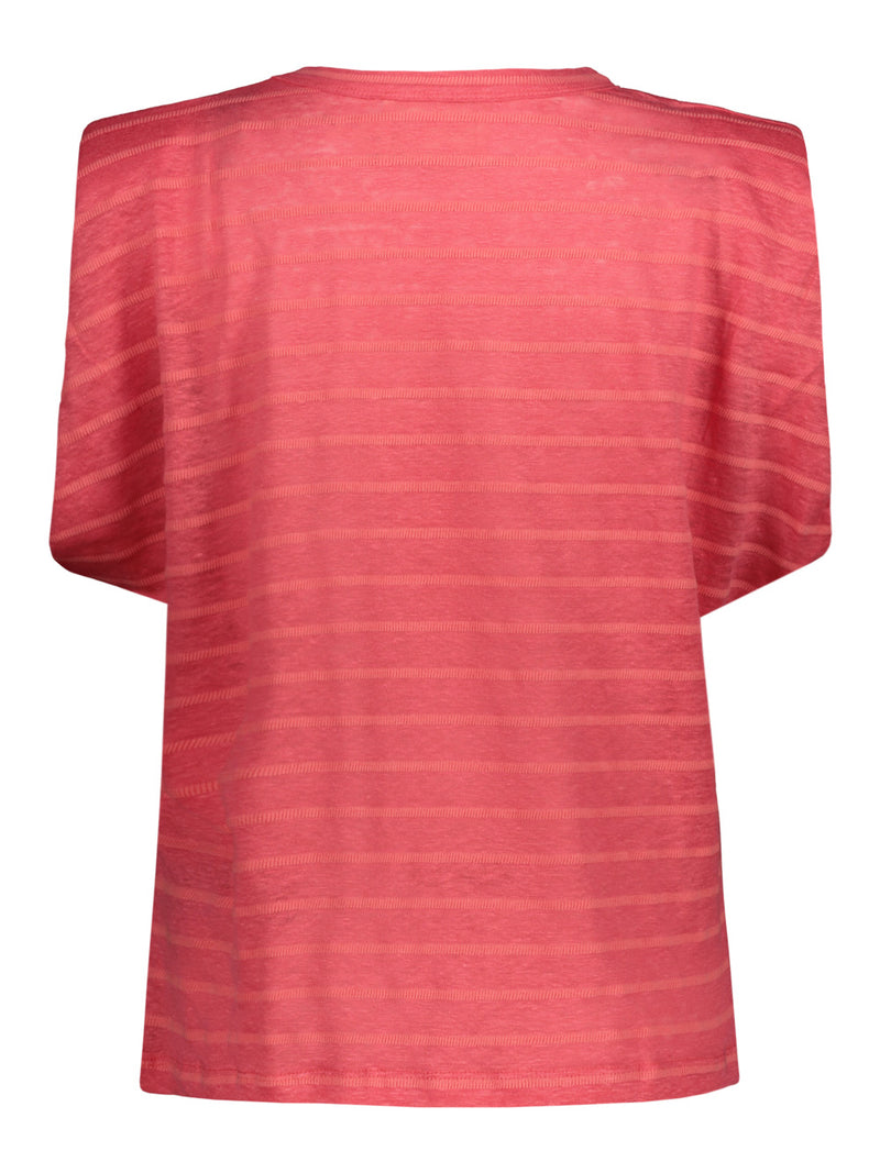 T-shirt Donna girocollo in lino e cotone