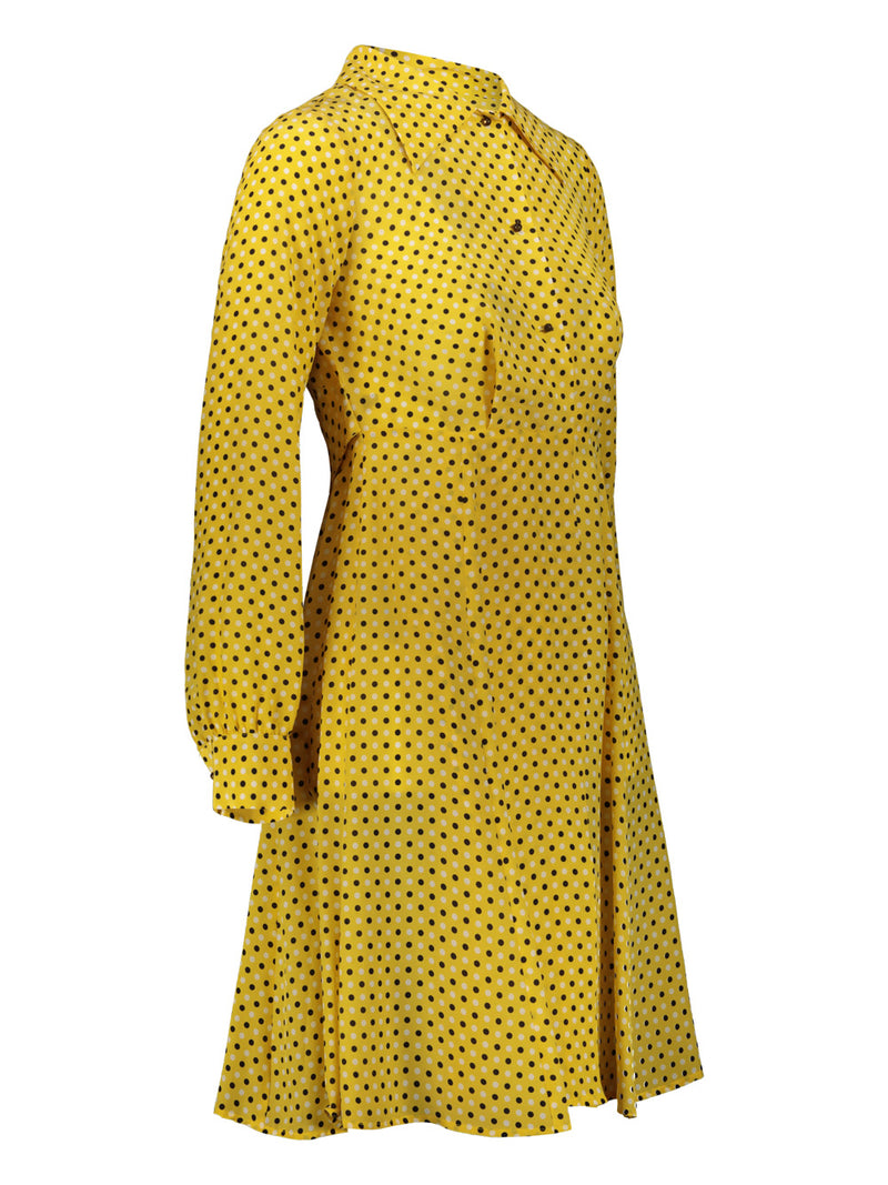 Woman Midi dress with polka dot pattern