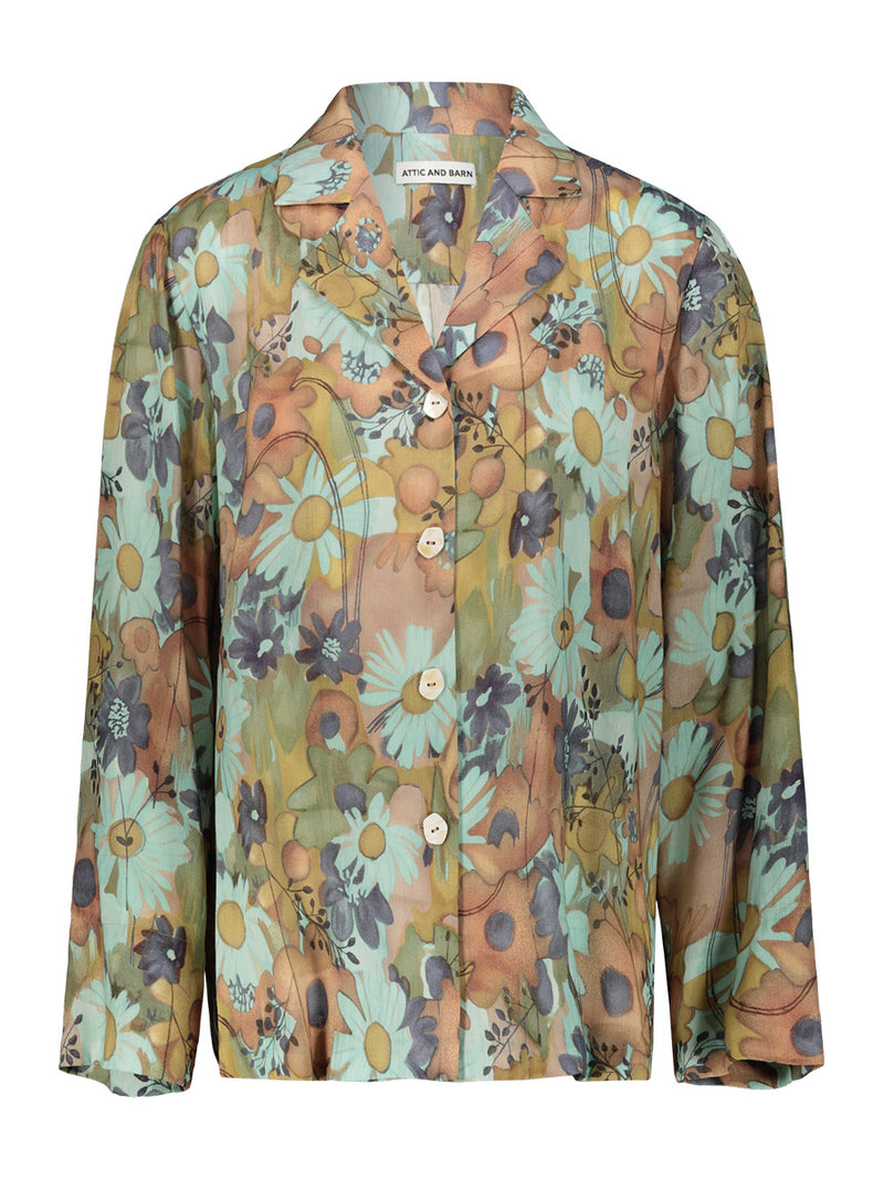 Women's shirt with floral pattern