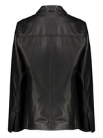 Giacca Donna Curge' con fodera interna ricamata, color nero- Visione posteriore