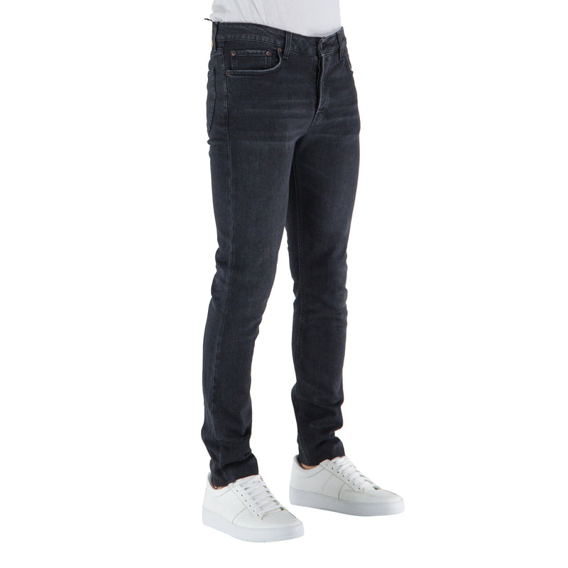 Jeans Uomo Haikure in cotone stretch, color blu- Visione laterale
