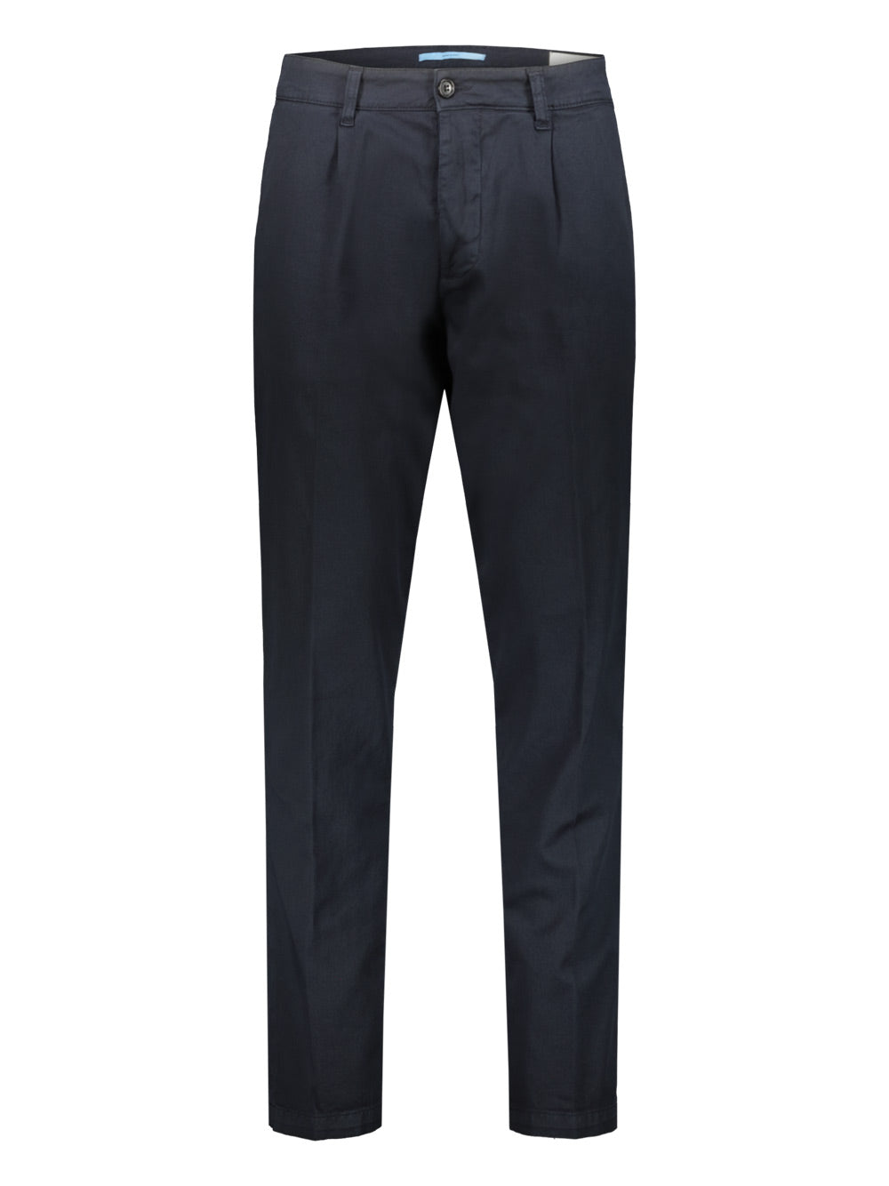 Pantalone Uomo Haikure in cotone con tasca a filo, color blu- Visione frontale