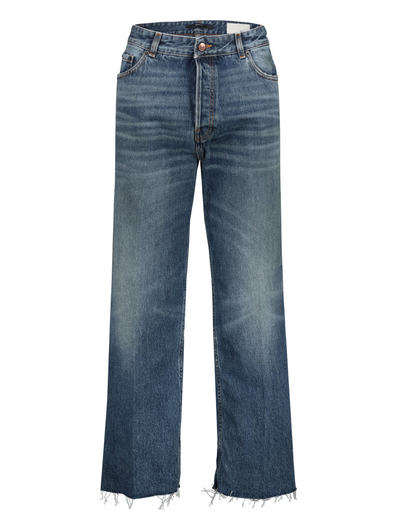 Jeans Donna dal design tessuto slavato