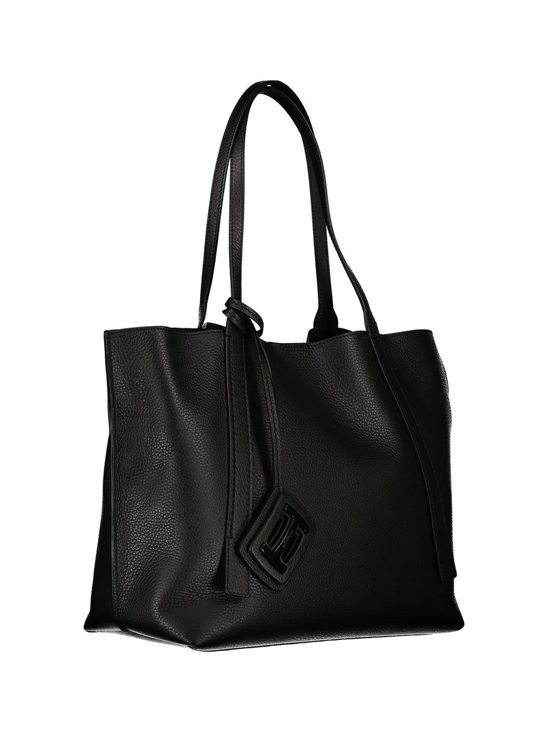 Women's leather shopper bag