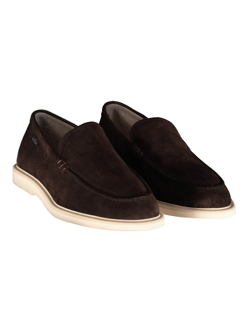 Men's moccasin with suede upper