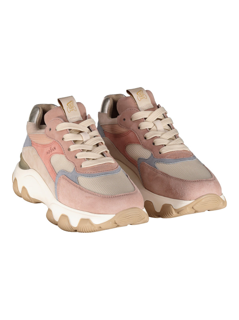 Sneakers for women with upper in suede leather