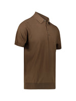 Men's polo shirt with pointed collar
