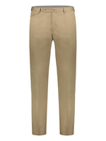 Pantaloni Uomo Tagliatore con tasche a filo, color beige- Visione frontale