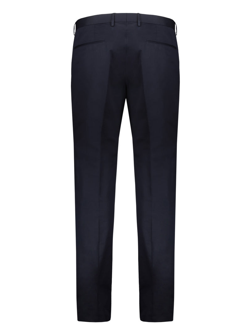 Pantaloni Uomo Tagliatore con tasche a filo, color blu- Visione posteriore