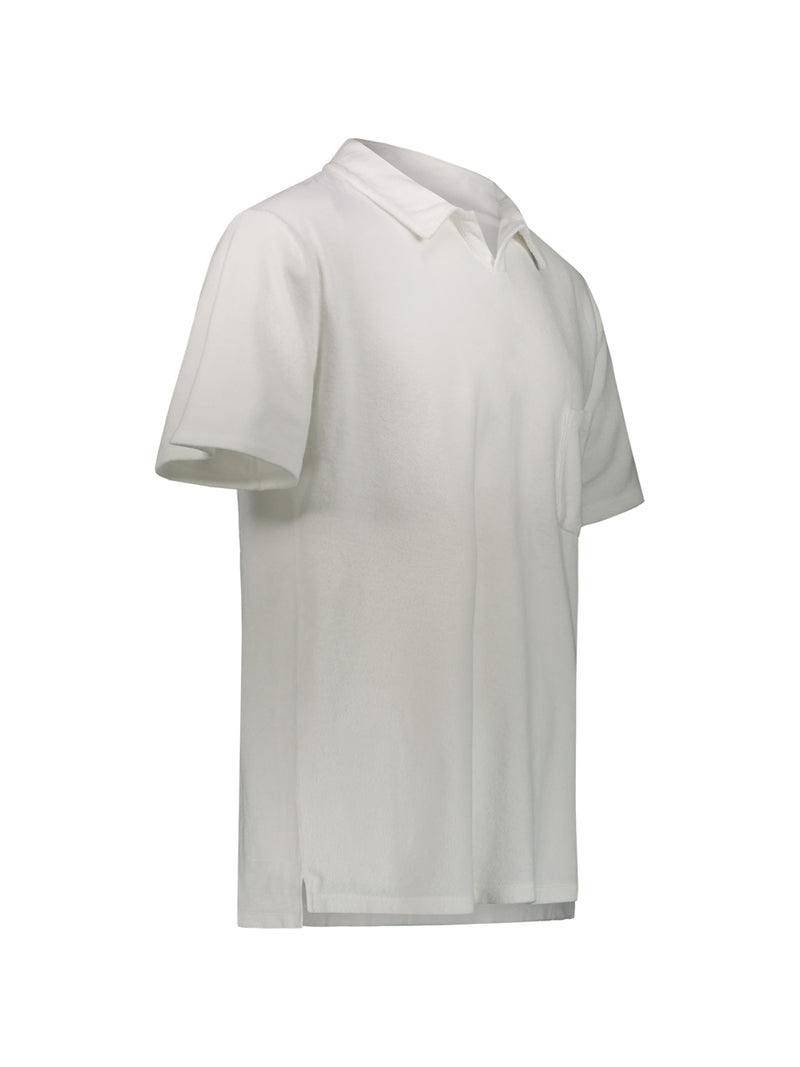 Men's polo shirt with one-piece collar