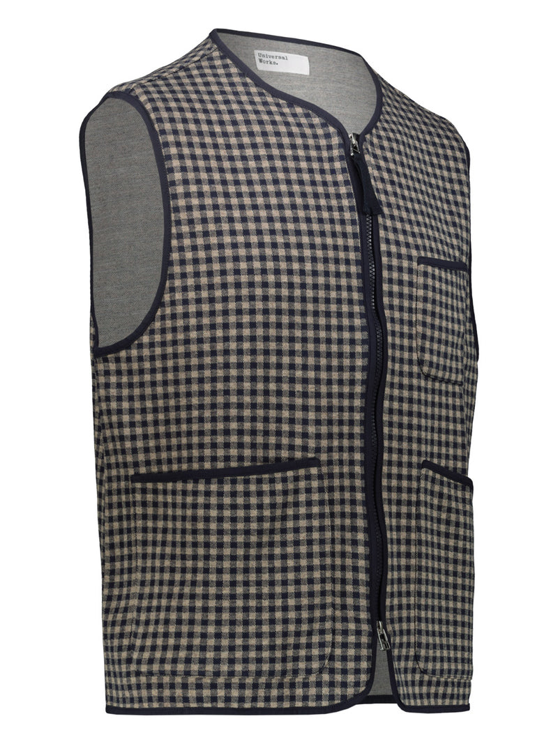 Men's vest in cotton fleece