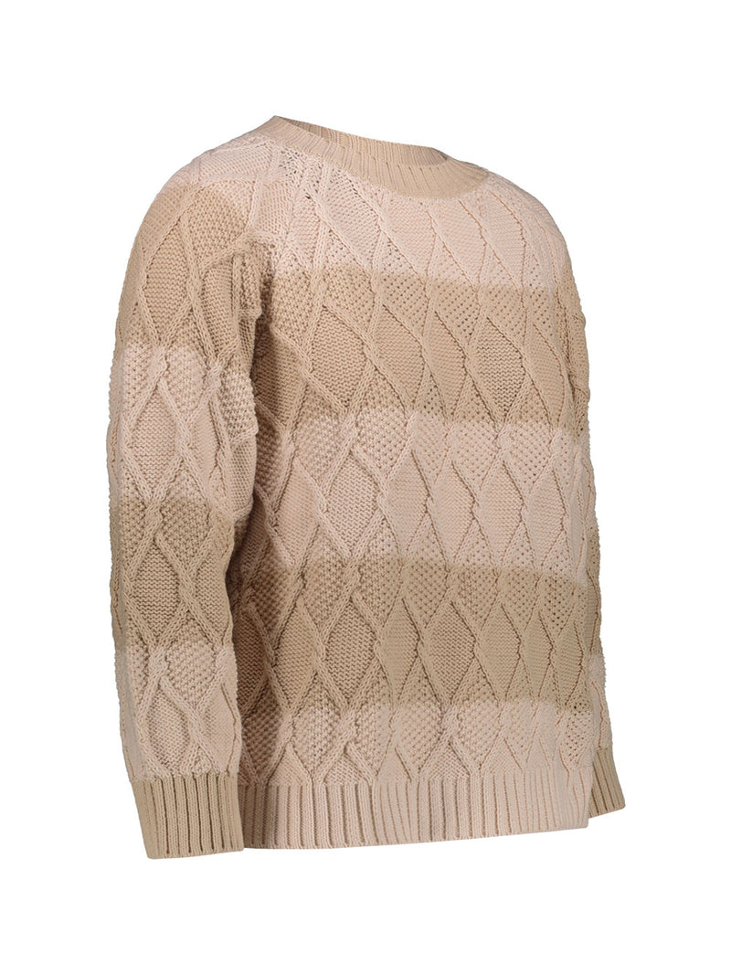 Women's sweater with woven motif